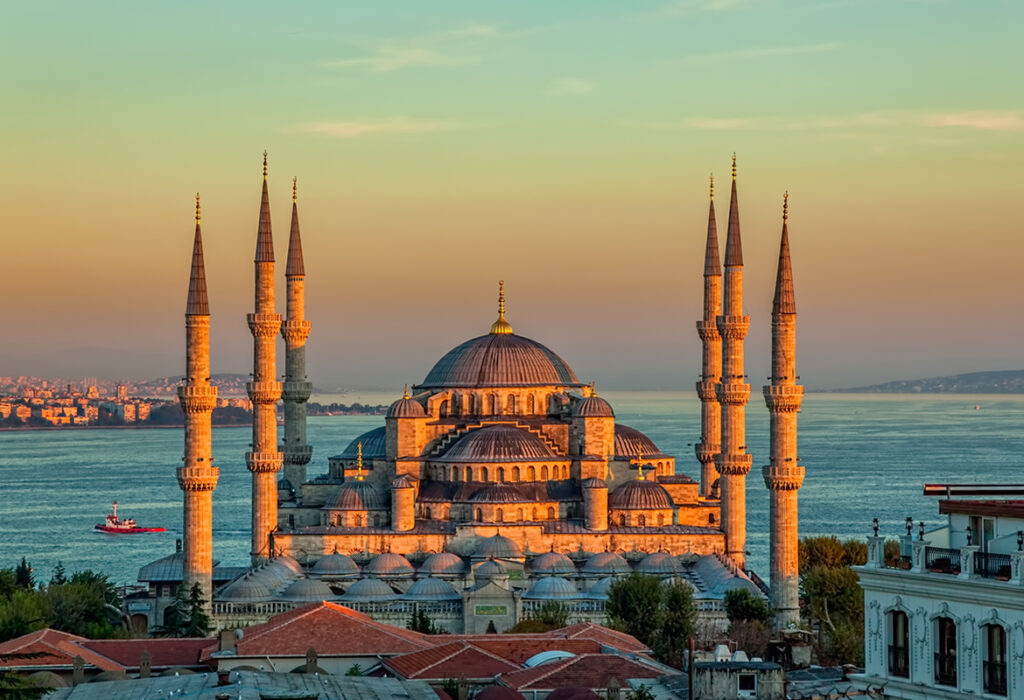 Panorámica de la mezquita azul de Istambul